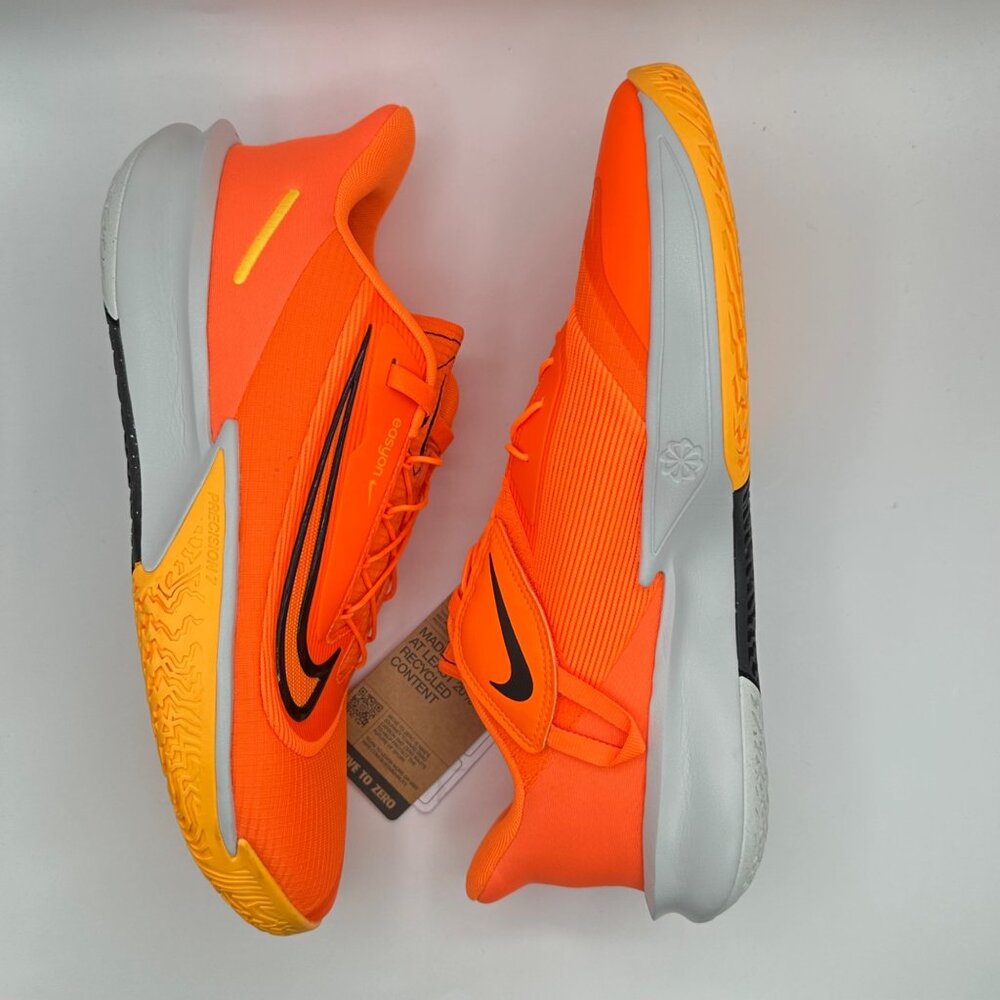 Men's Nike Precision 7 Orange White Basketball Hoopers Shoes FN0324-800 Size 12 - Picture 6 of 8